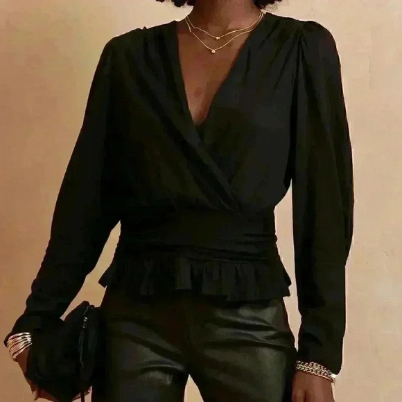 Banana Republic Petite Wrap Top - Picture 1 of 6